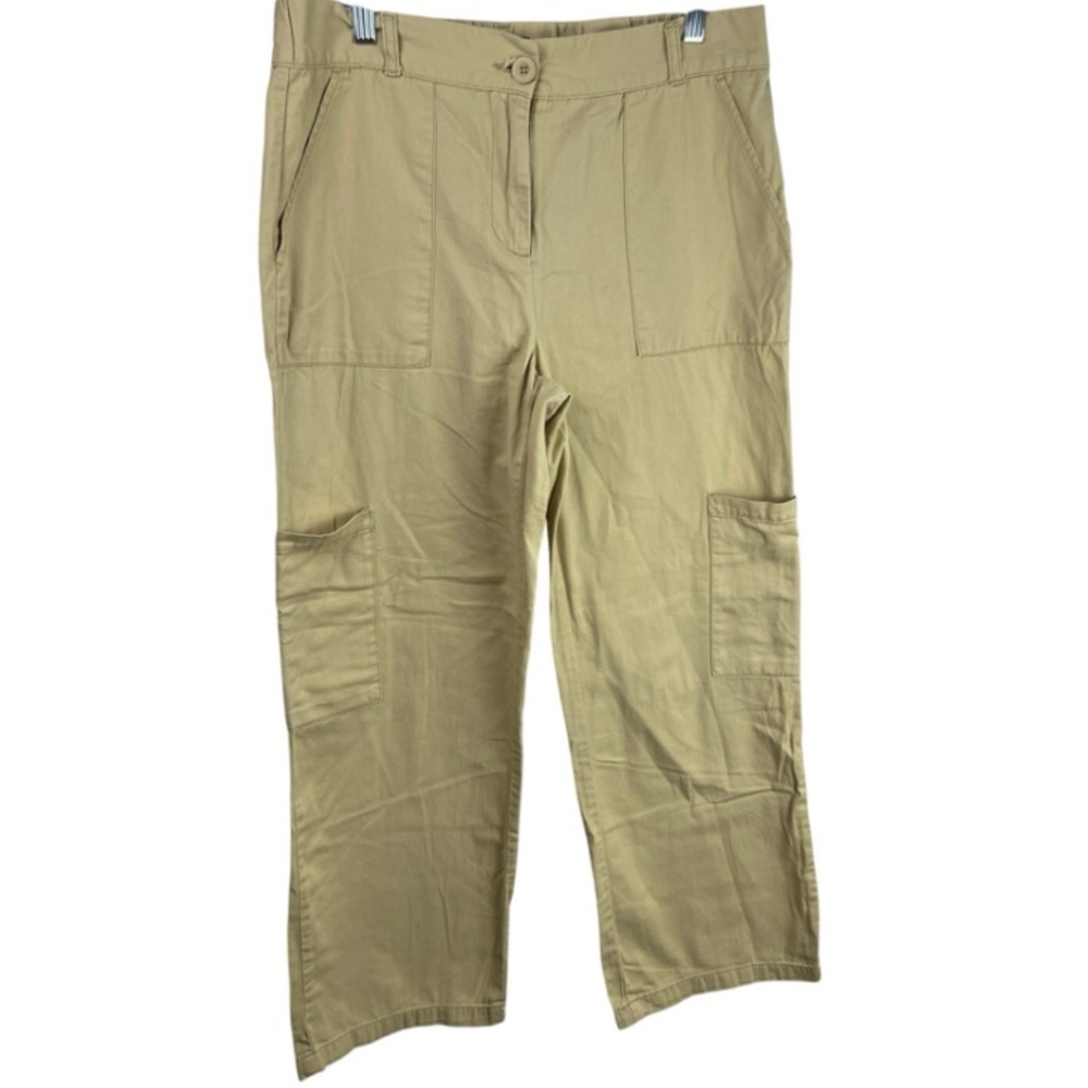 Utility Cargo Pants, Khaki, 100% Cotton, Workwear Minimalist